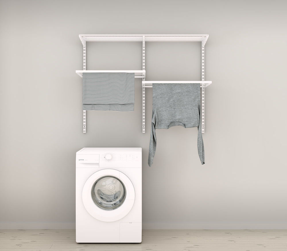 Panipaik pesuruumis riiete kuivatamiseks ja hoiustamiseks